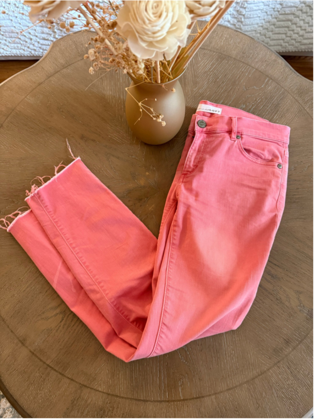 Women's LOFT Modern Skinny Crop Jeans Pink Size 2